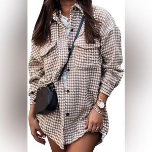 Xunger Womens Plaid Jacket